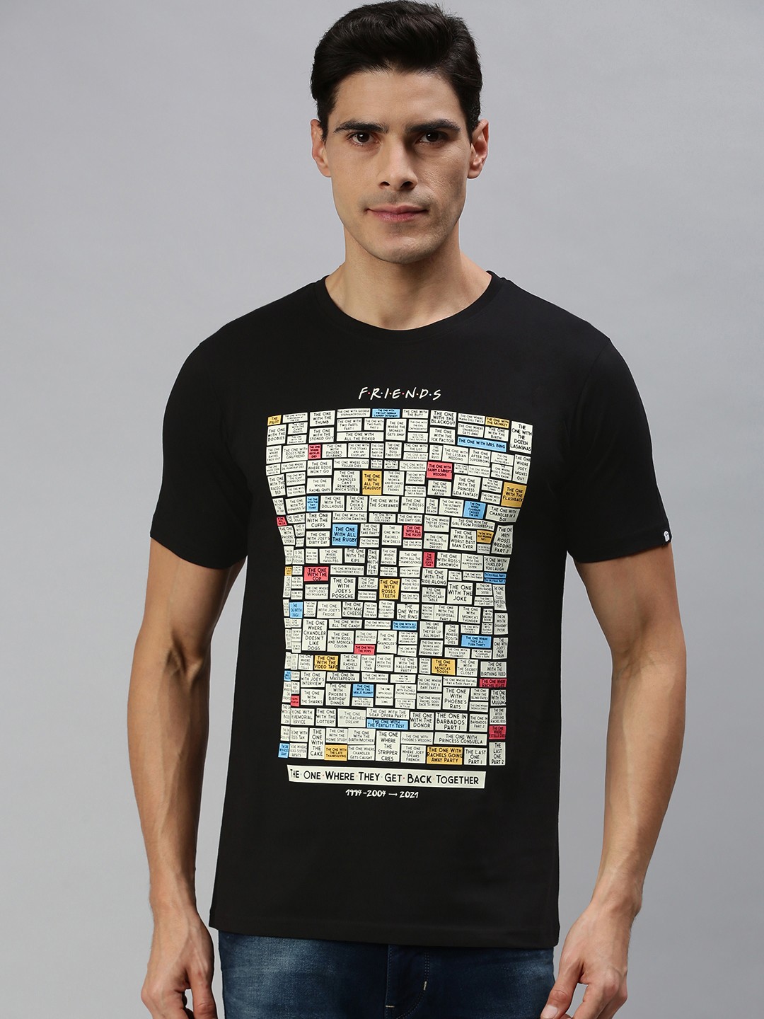 

The Souled Store Unisex Black F.R.I.E.N.D.S Reunion Edition Printed Cotton T-shirt
