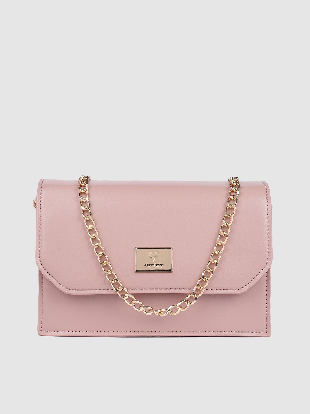 

Allen Solly Pink Solid Structured Sling Bag