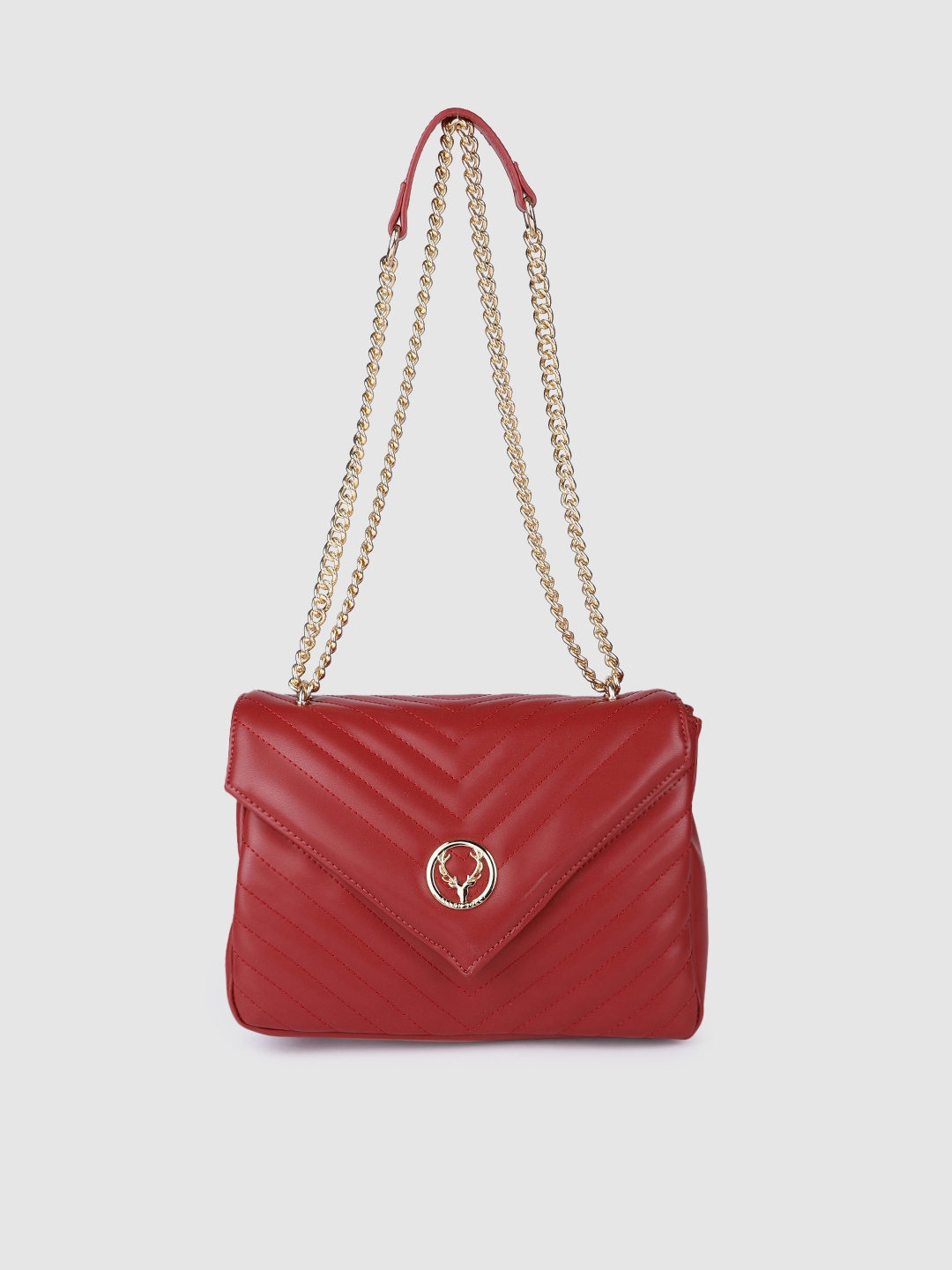 

Allen Solly Women Red Solid Quilted Shoulder Bag