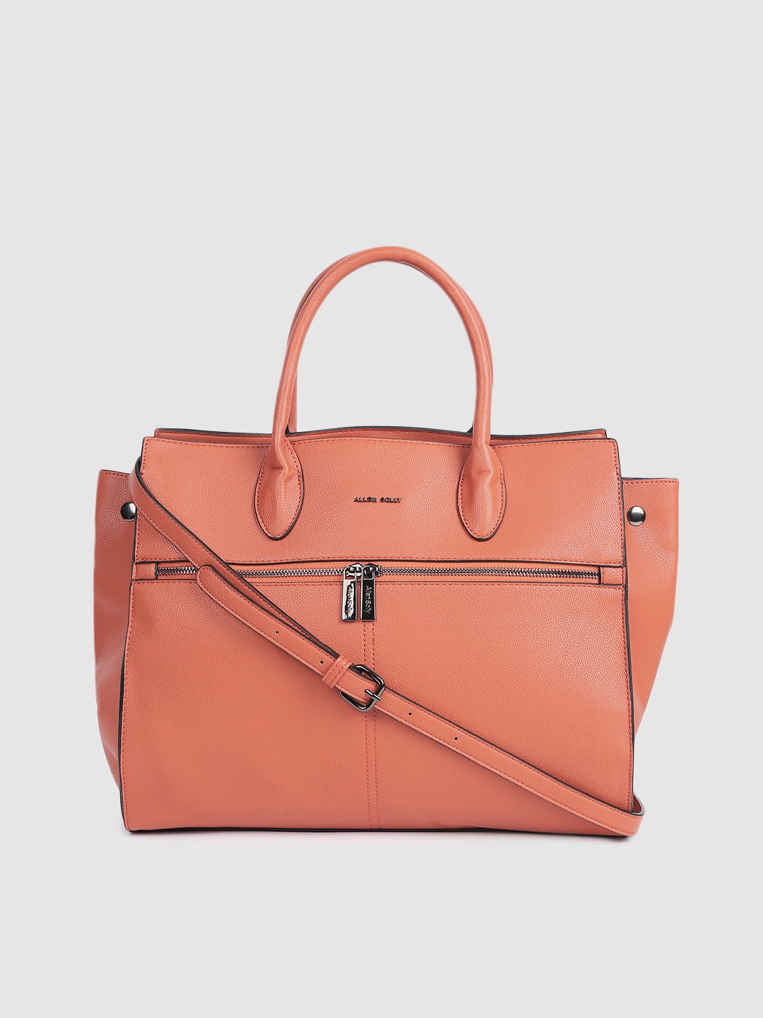 

Allen Solly Rust PU Structured Shoulder Bag