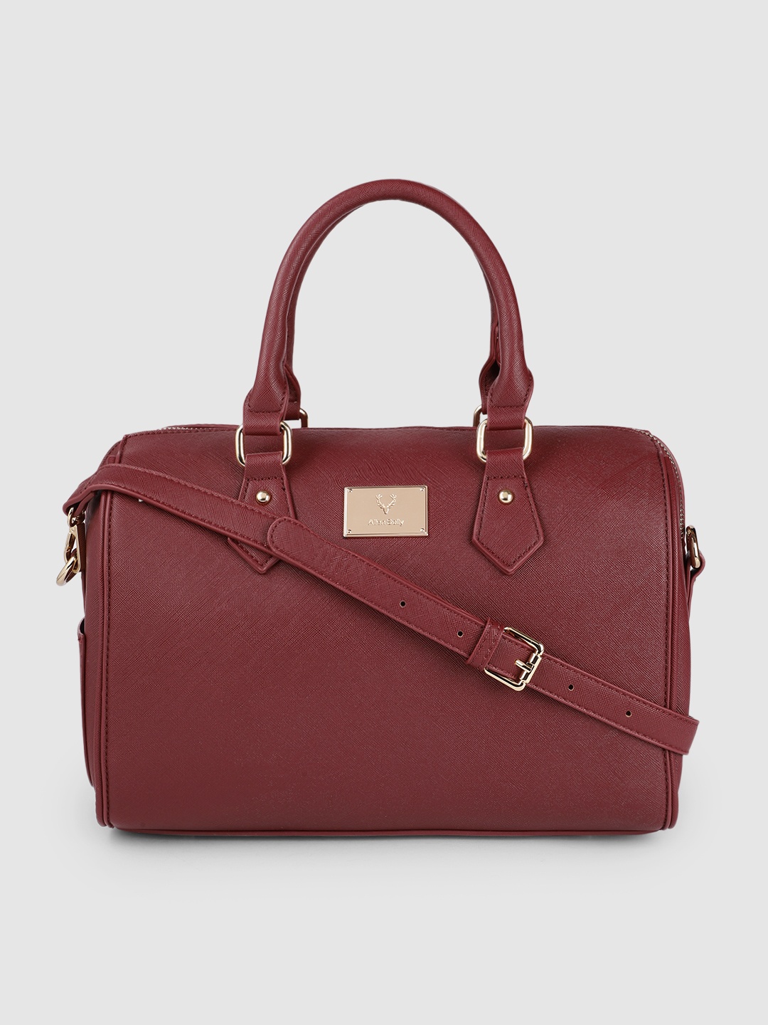 

Allen Solly Burgundy Solid Bowling Handheld Bag