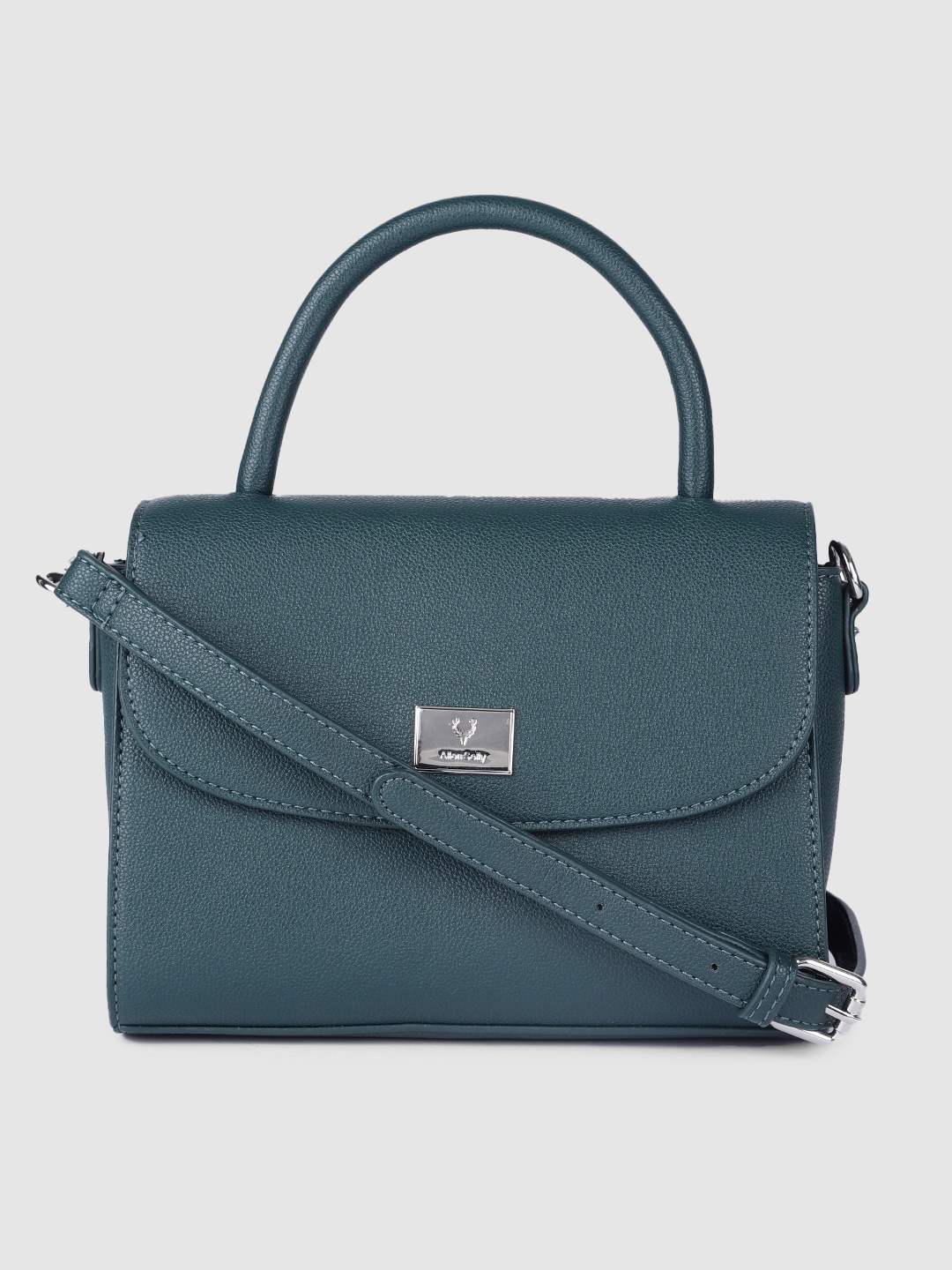 

Allen Solly Teal Blue Solid Structured Satchel