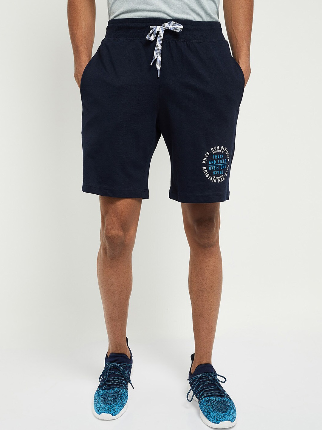 

max Navy Men Blue Sports Shorts, Navy blue