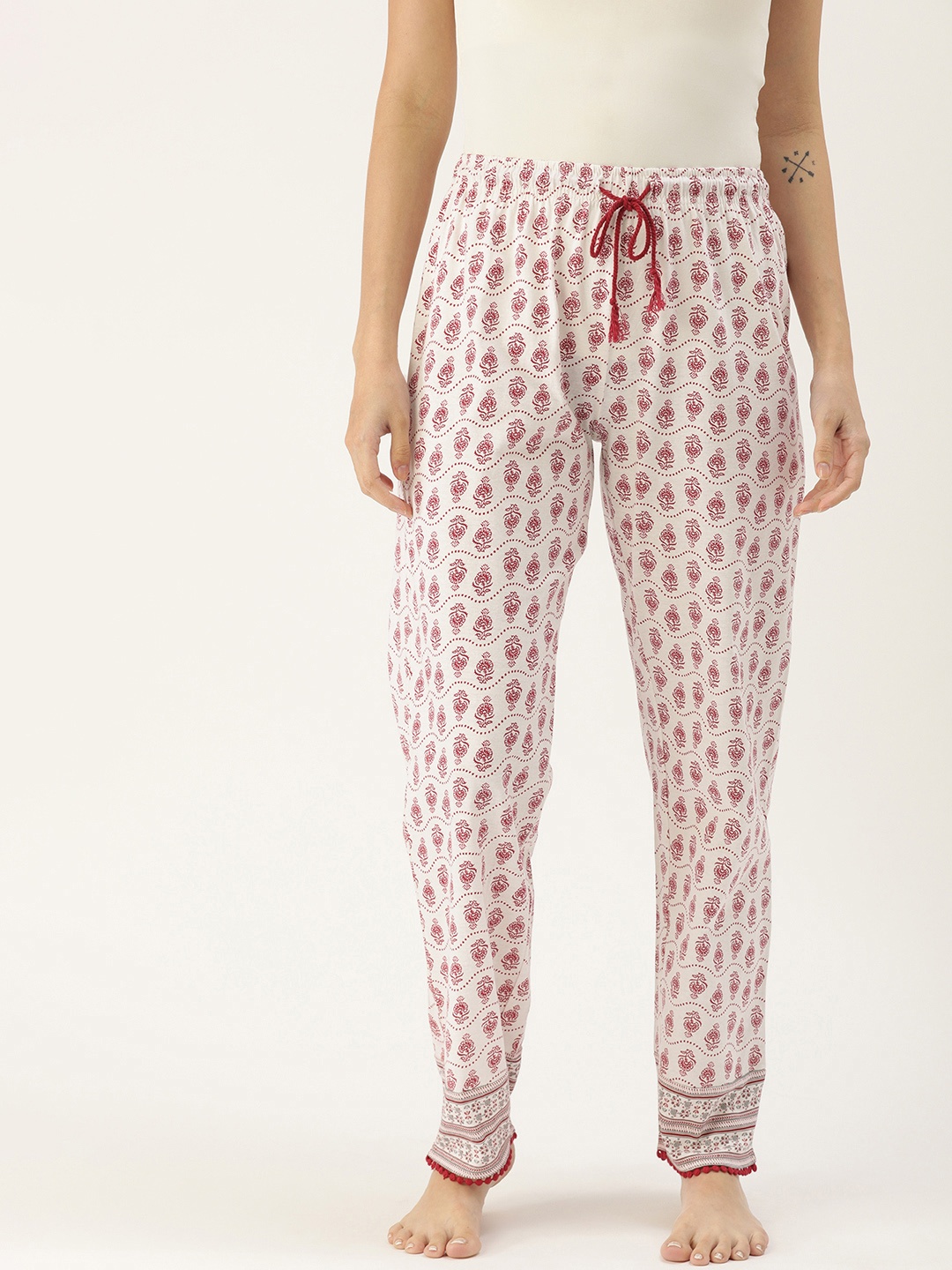 

Slumber Jill Womens Maroon Printed Lounge Pant