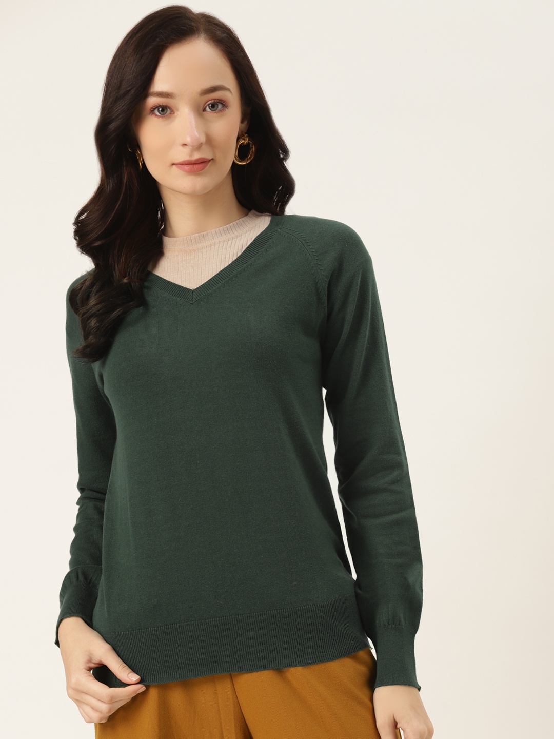 

Madame Women Green Pullover
