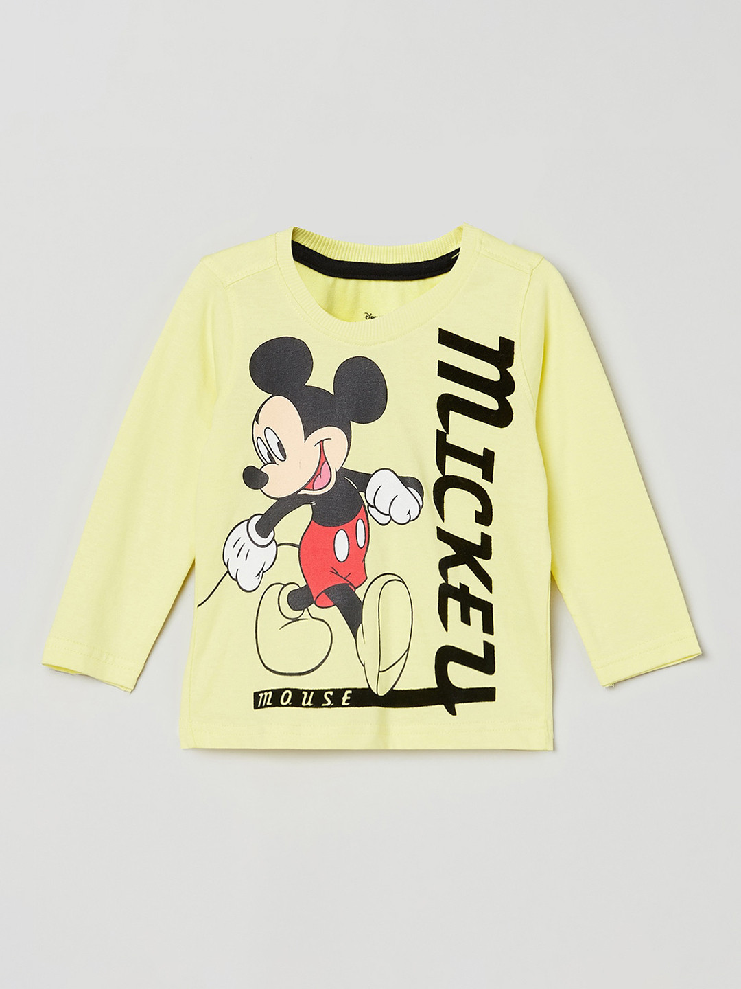 

max Boys Yellow Printed Applique T-shirt
