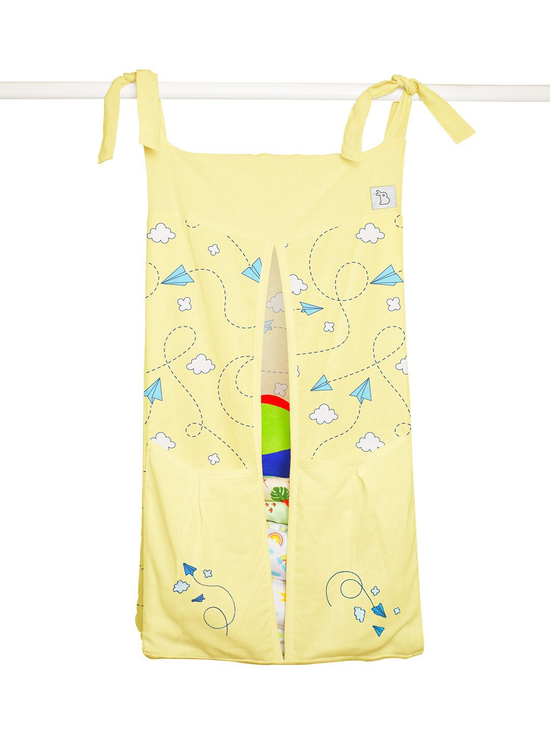 

SuperBottoms Unisex Kids Yellow Printed Nappy Stacker
