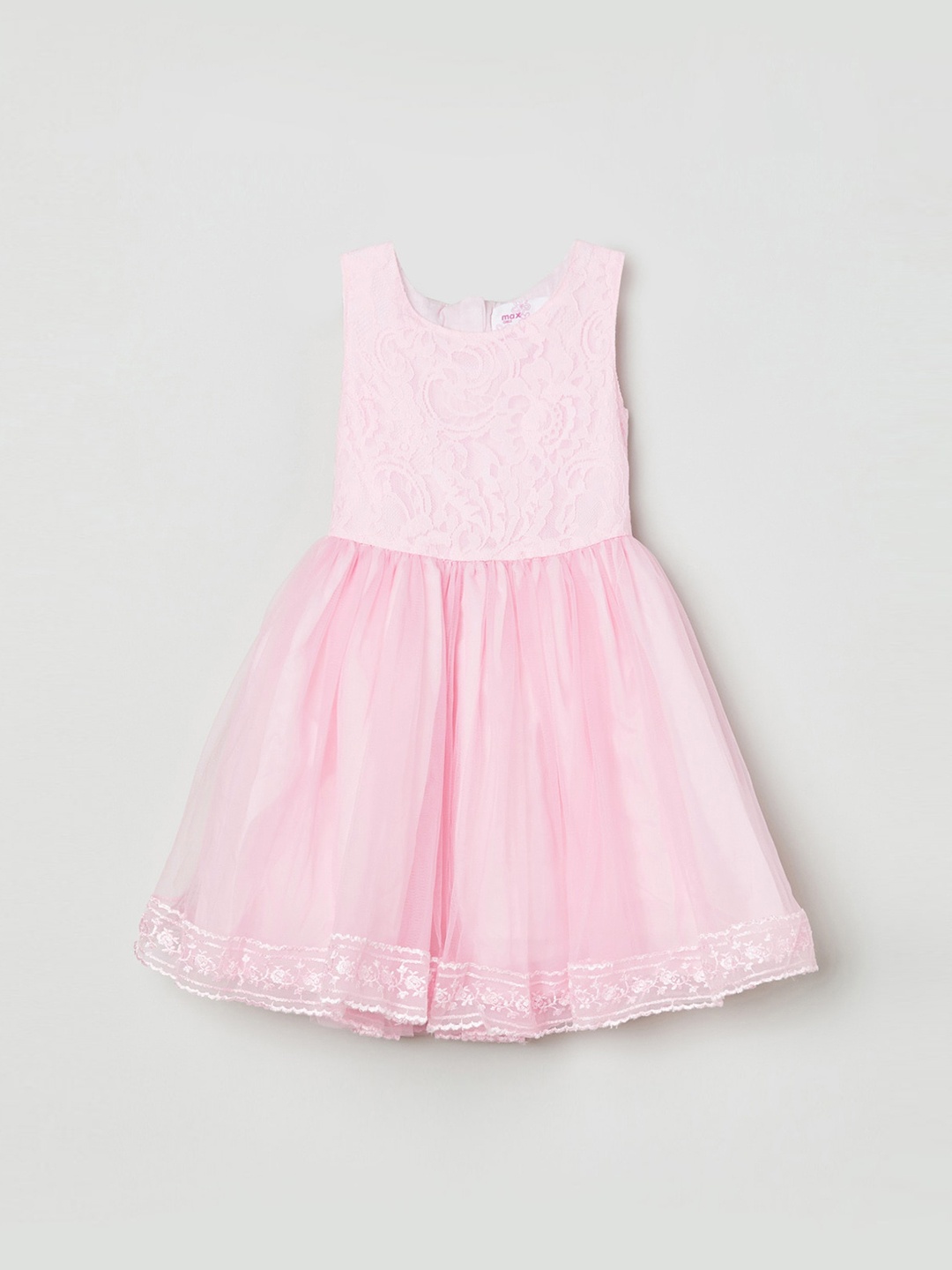 

max Girls Pink Lace Dress