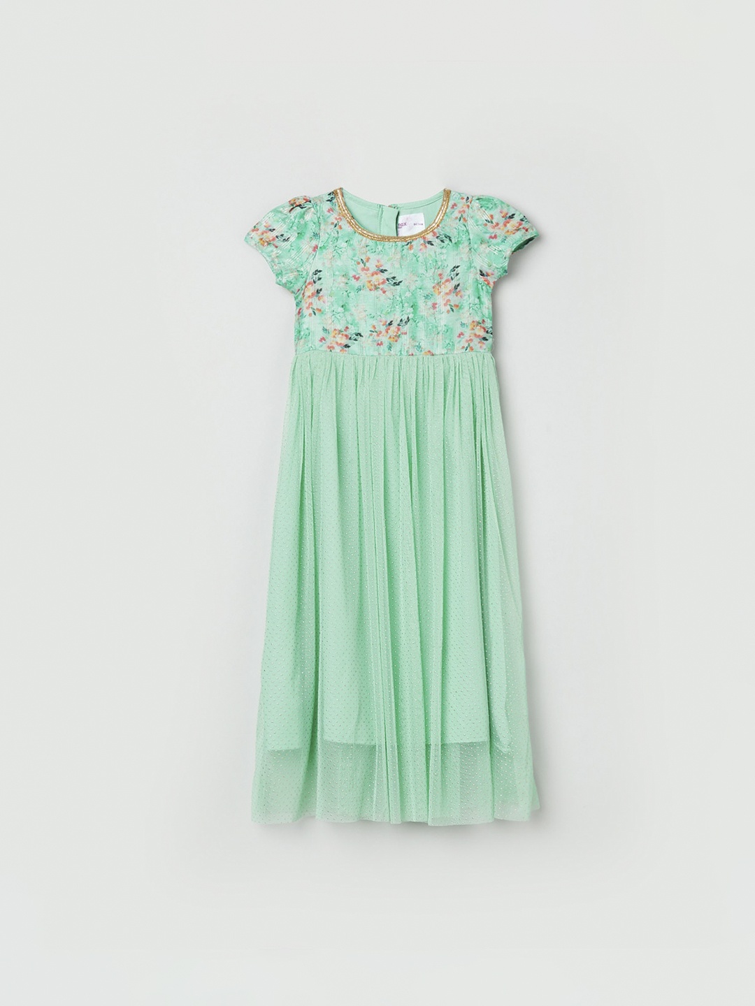 

max Green & Pink Floral Maxi Dress