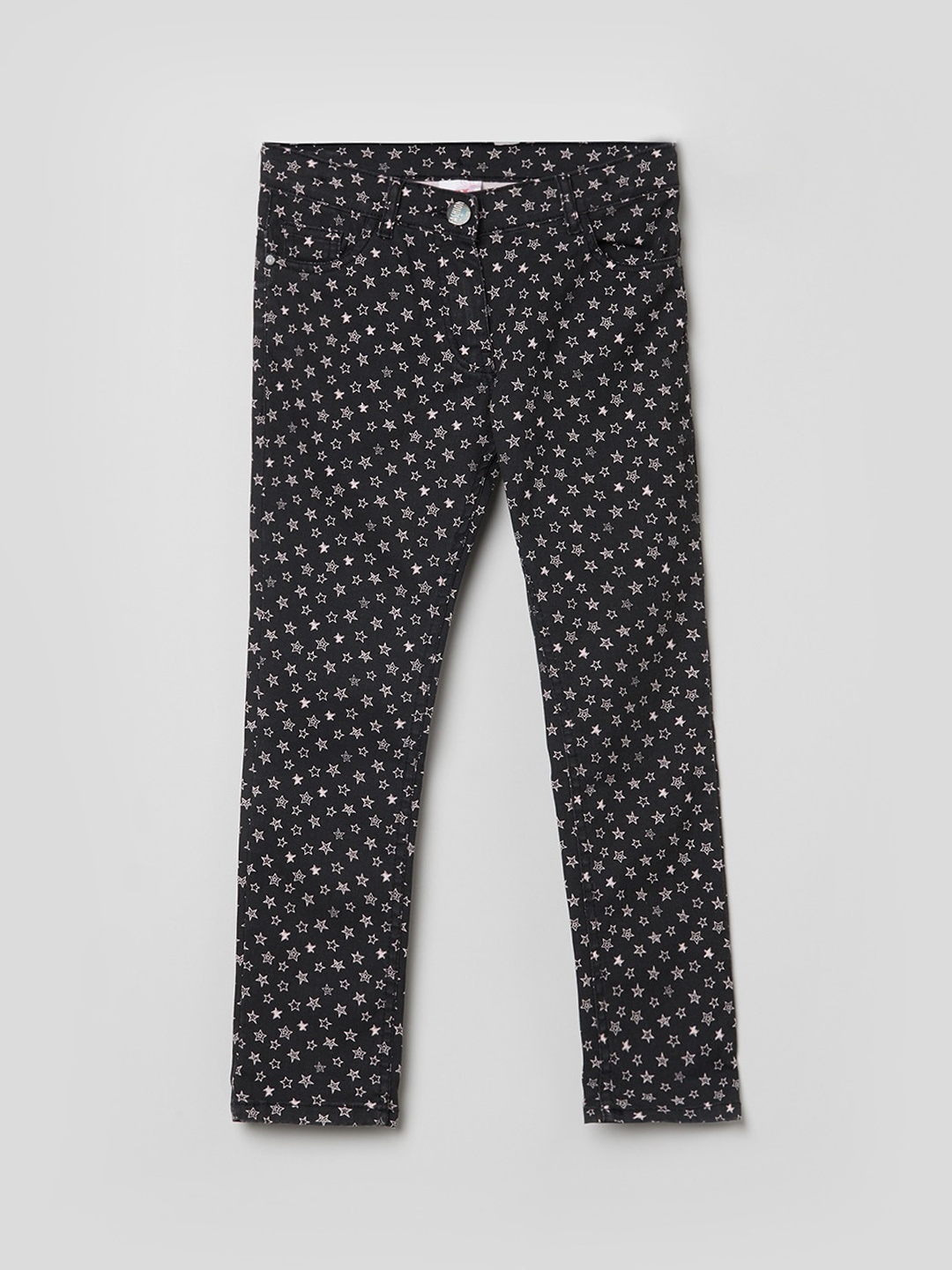 

max Girls Black Printed Trousers