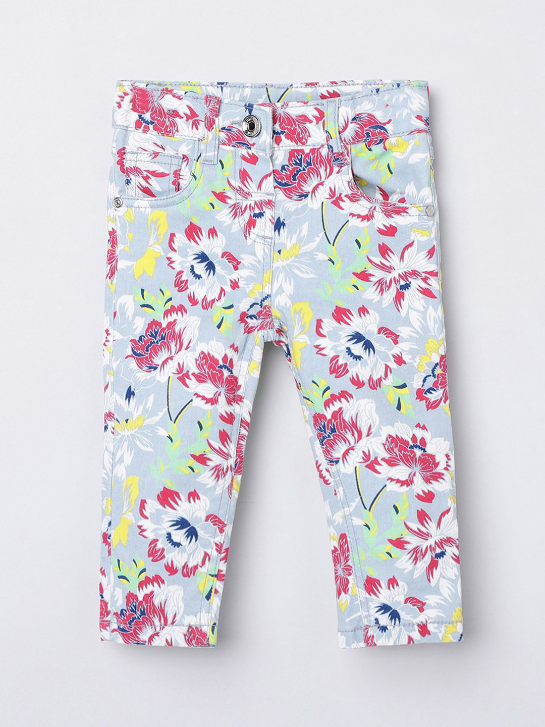 

max Girls Multicoloured Floral Printed Trousers, Multi