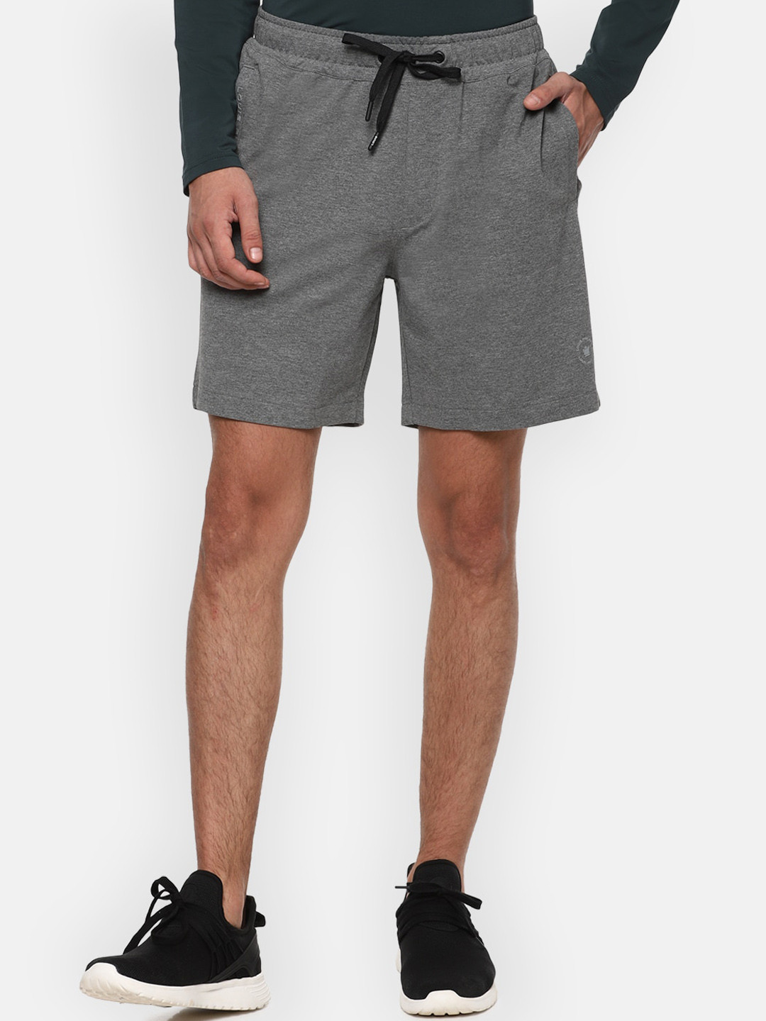 

Louis Philippe ATHPLAY Men Grey Slim Fit Sports Shorts