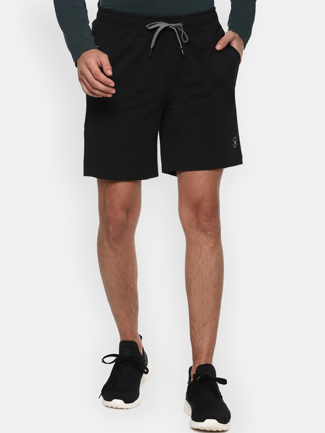 

Louis Philippe ATHPLAY Men Black Slim Fit Sports Shorts