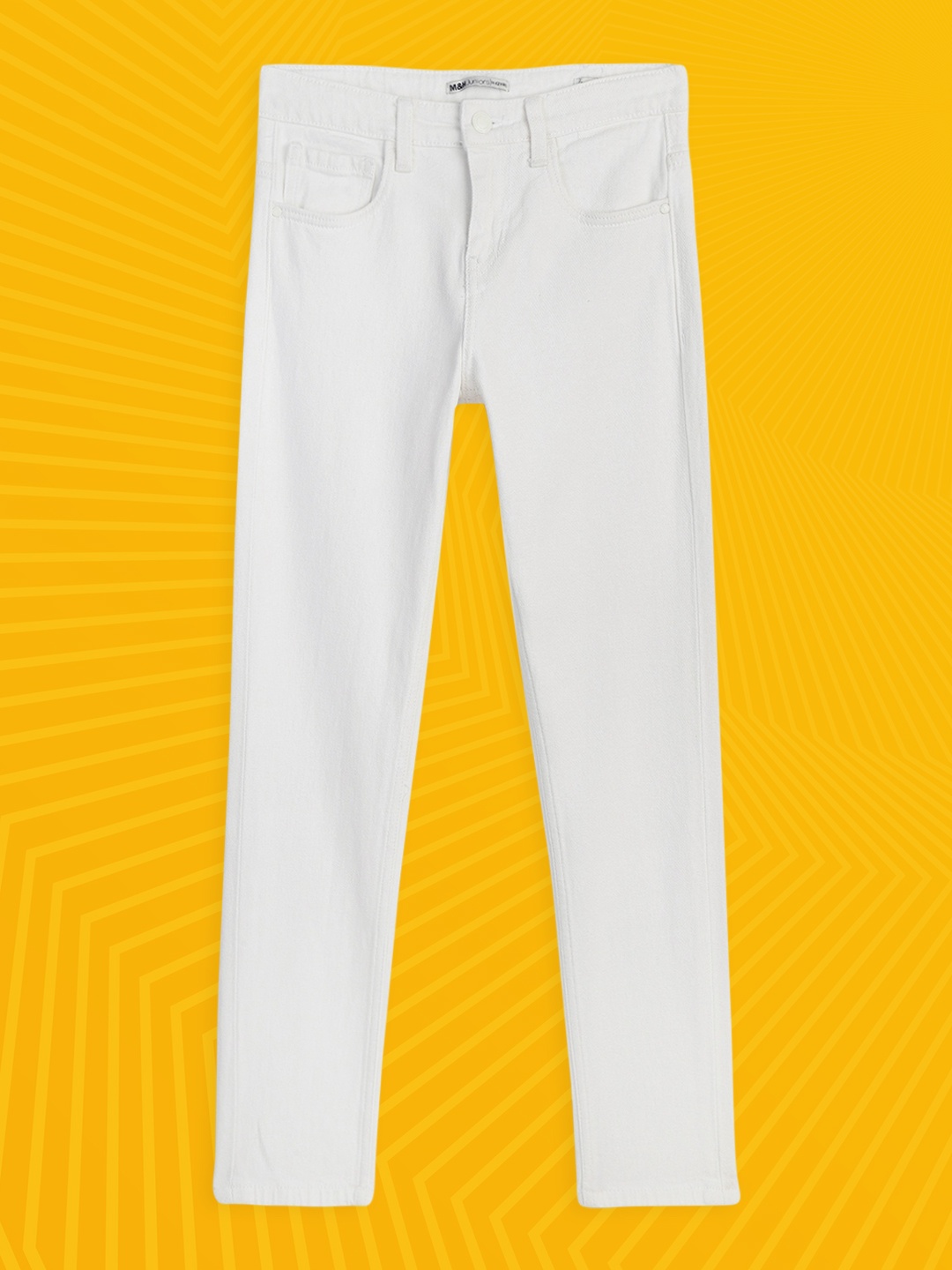 

M&H Juniors Girls White Skinny Fit Stretchable Jeans