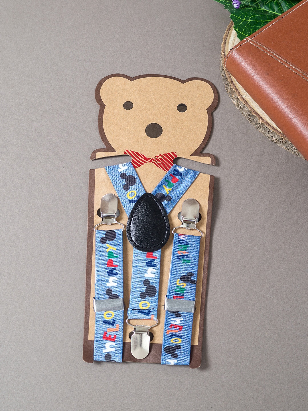

Golden Peacock Boys Blue Patterned Adjustable Y-Back Elastic Suspender
