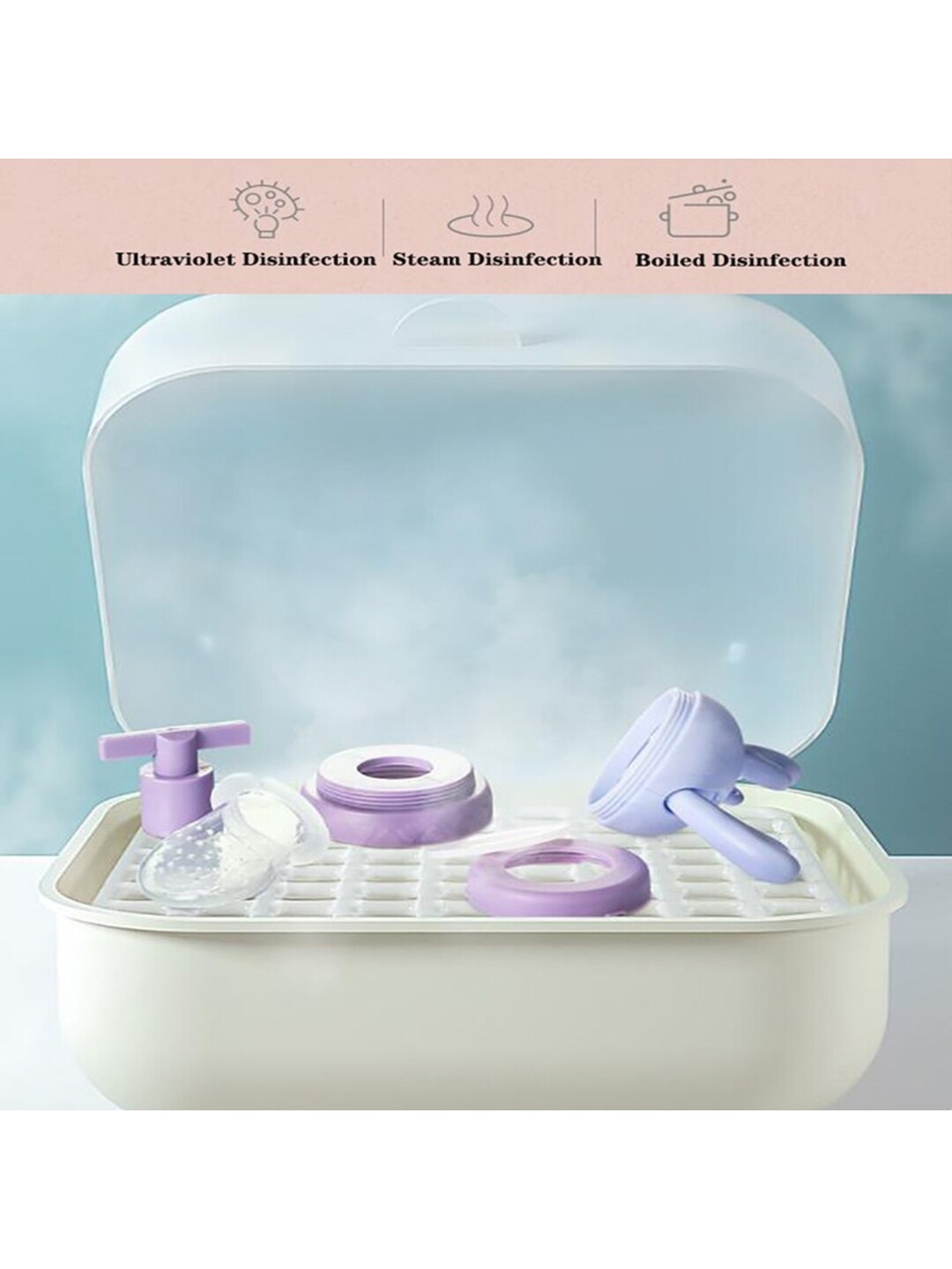 

GUCHIGU Purple Baby Food Fruit Nibbler Pacifier & BPA Free Teether