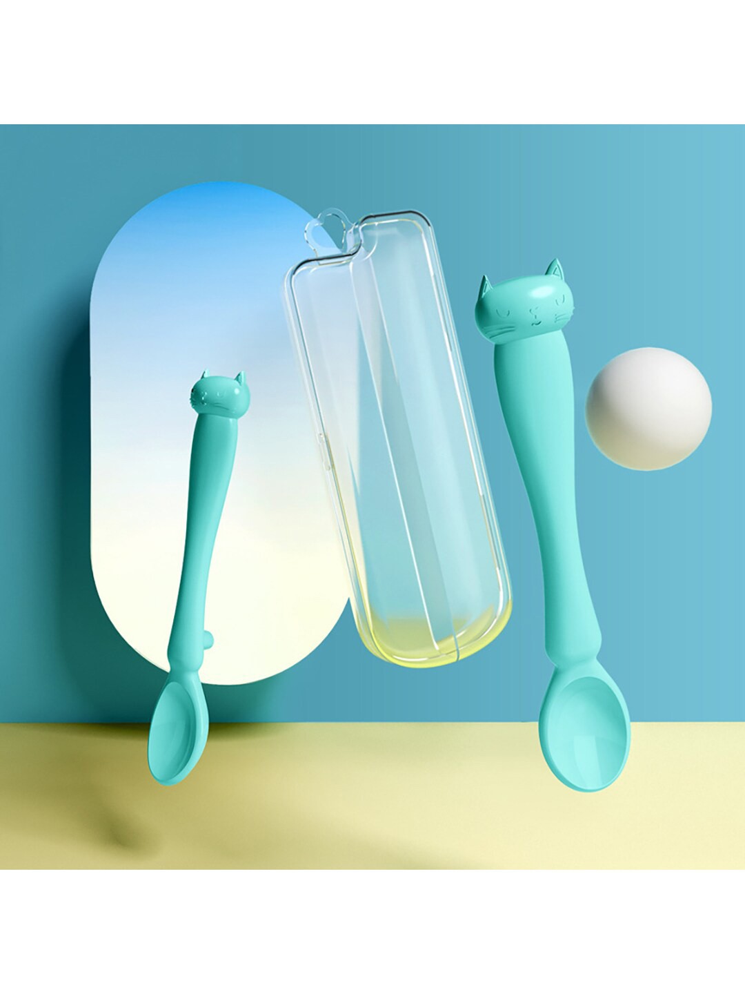 

GUCHIGU Blue Set of 2 Baby Feeding Spoons- 2030A