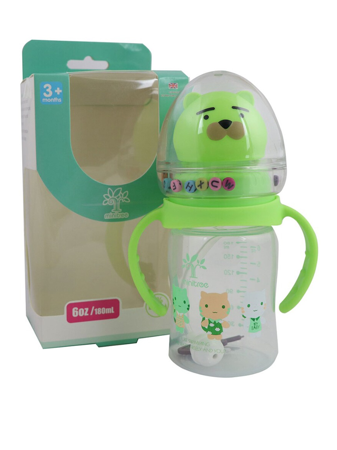 

GUCHIGU Baby Green BPA Free Feeding Bottles with Handle 180ml - 9010C