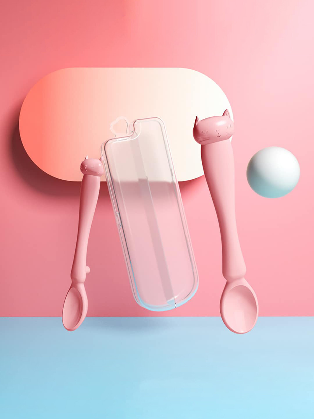 

GUCHIGU Pink Set of 2 Baby Feeding Spoons- 2030B