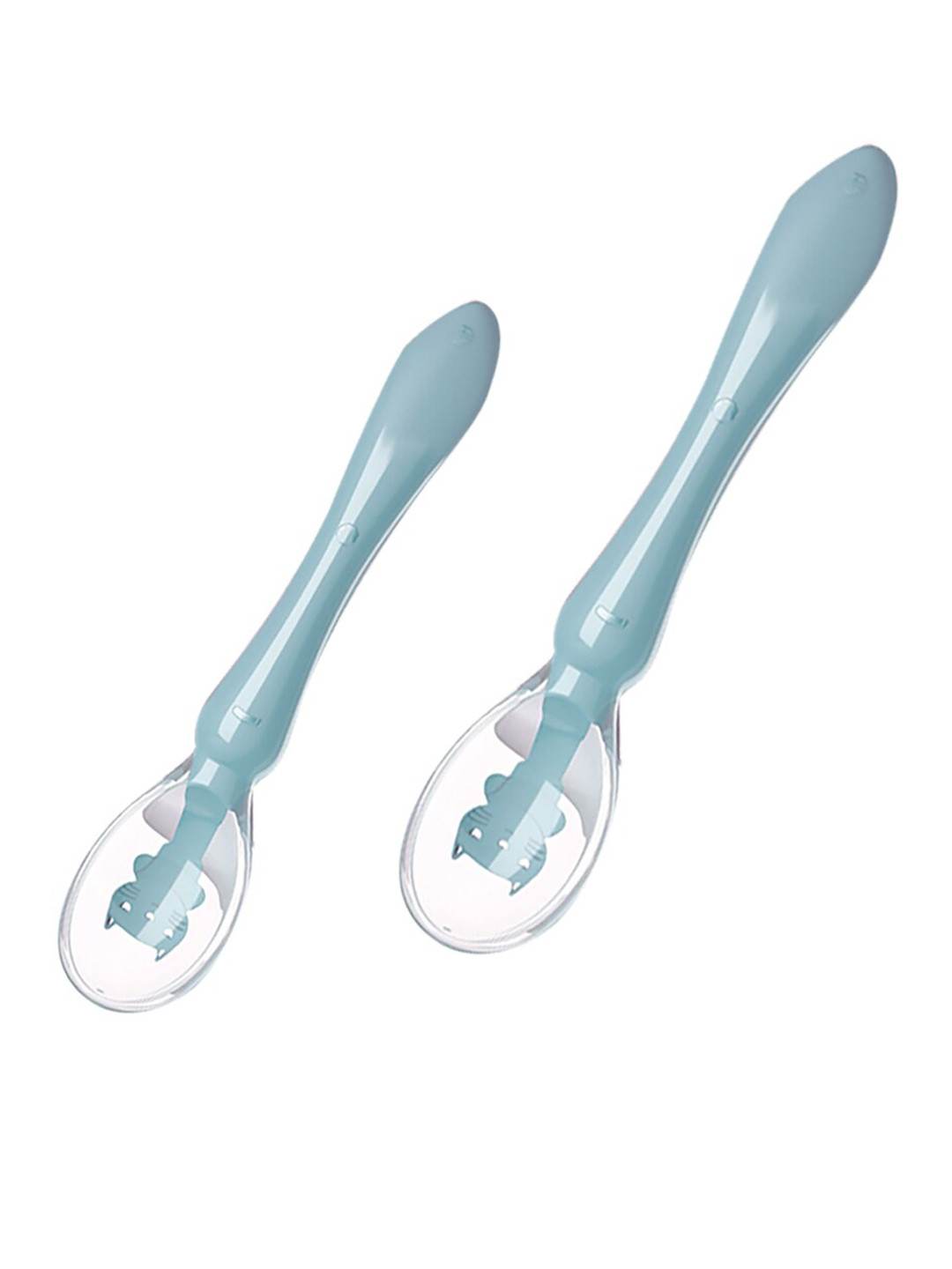 

GUCHIGU Set of 2 Grey Baby Feeding Spoon Set- 2029A