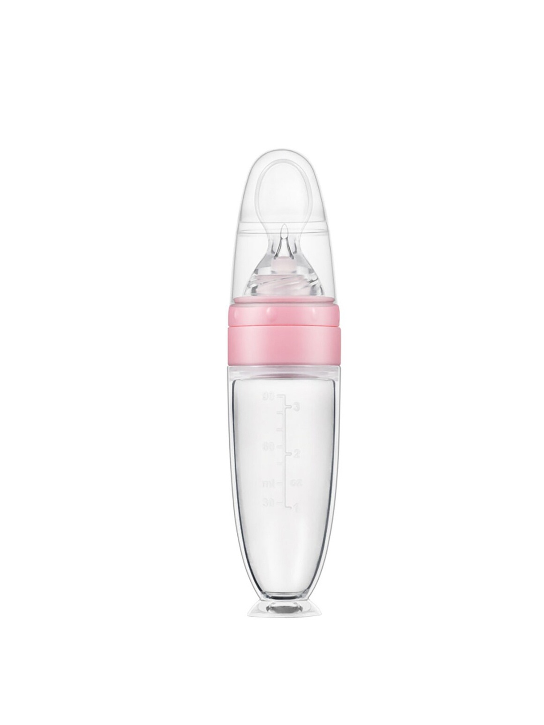 

GUCHIGU Pink Baby BPA Free Food Feeding Bottles with Silicone Spoon Head 90ml - 9007B