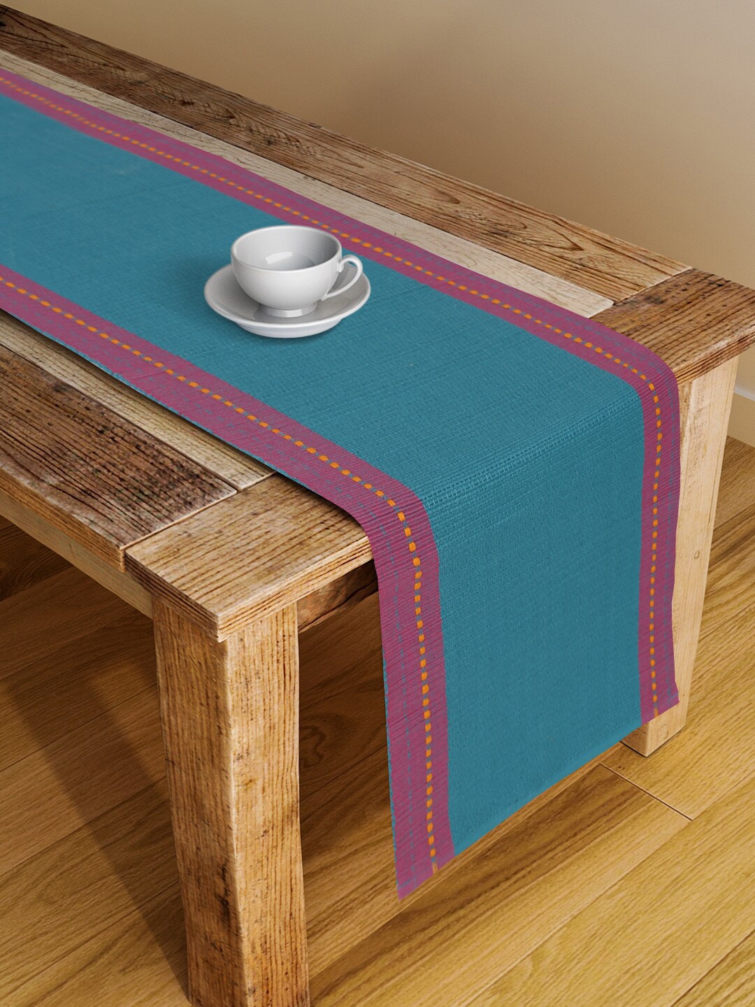 

Fabindia Teal Green Solid Pure Cotton Table Runner
