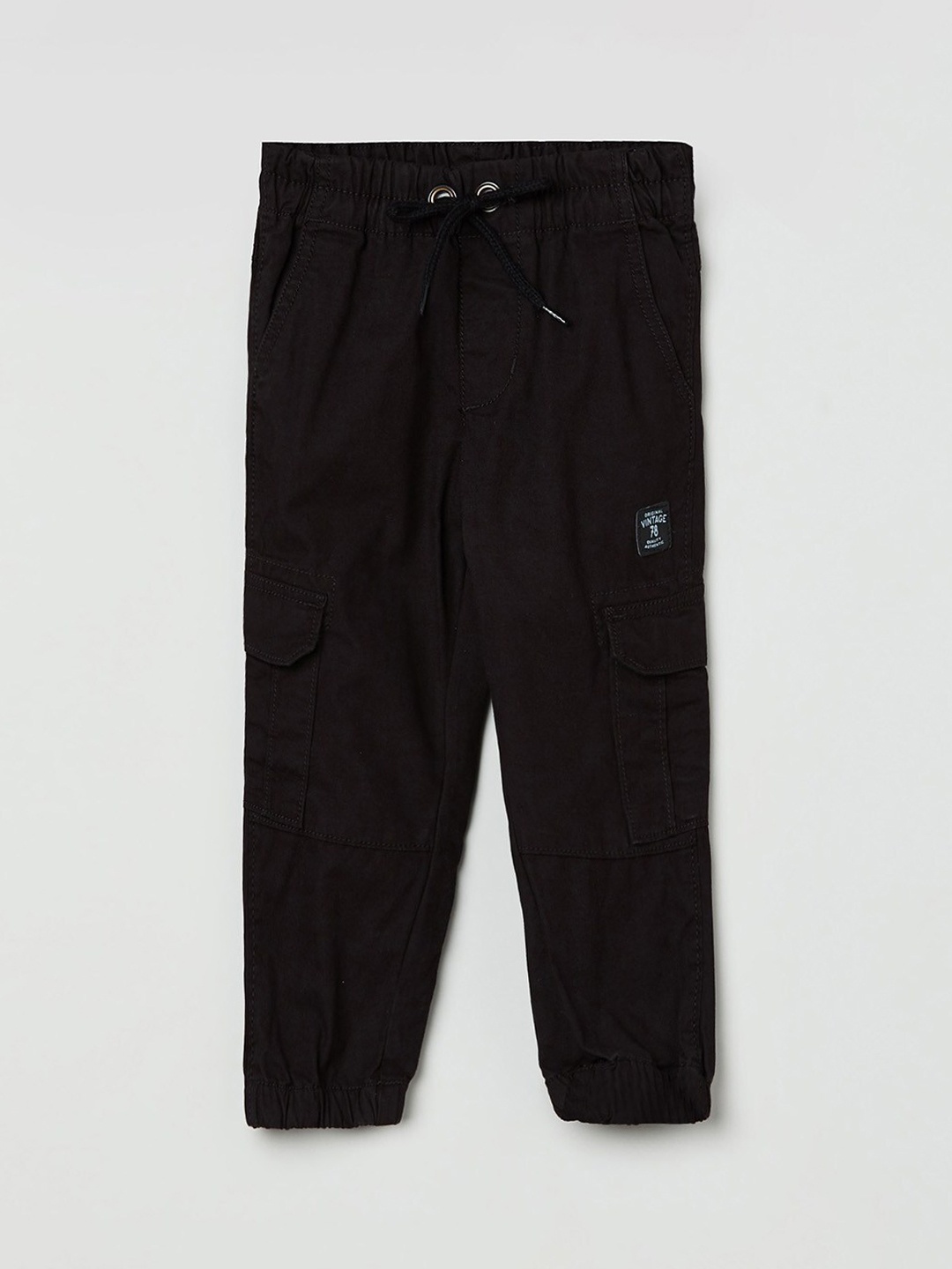 

max Boys Brown Solid Pure Cotton Joggers