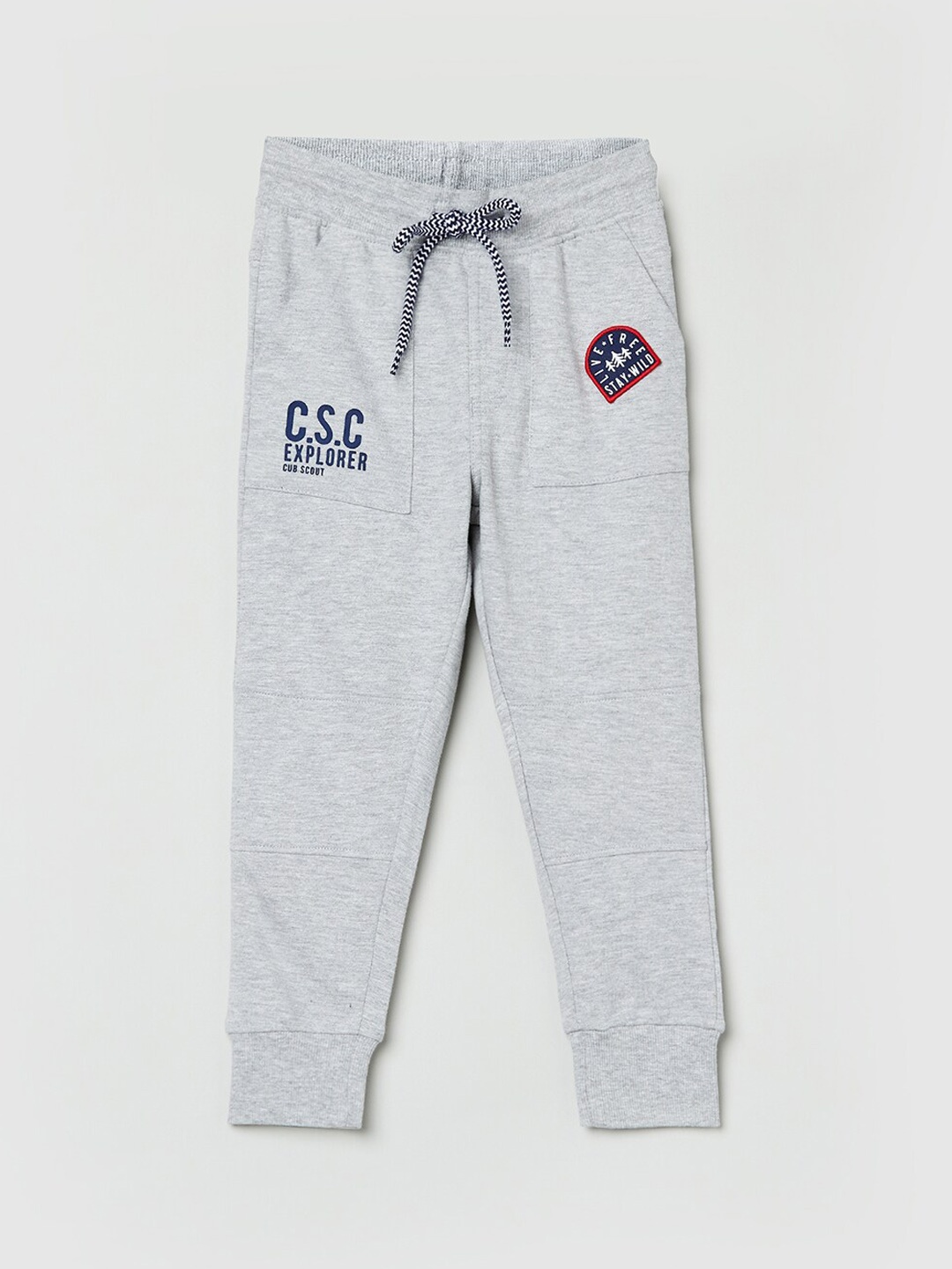 

max Boys Grey Solid Track Pants