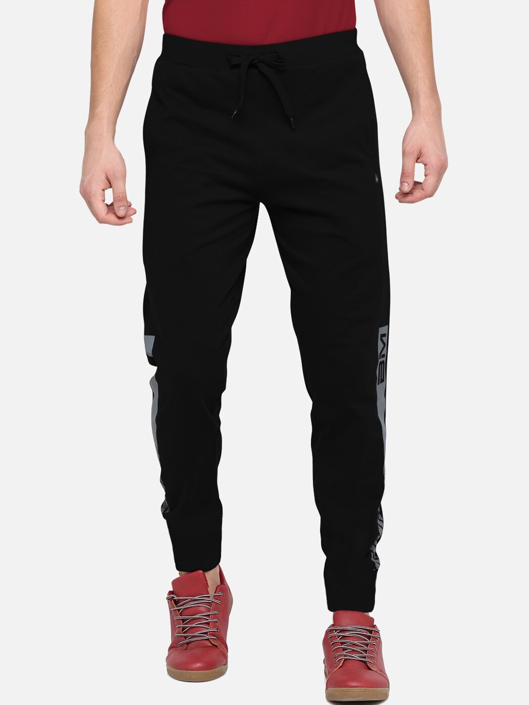 

BULLMER Men Black Graphic Printed Track Pants