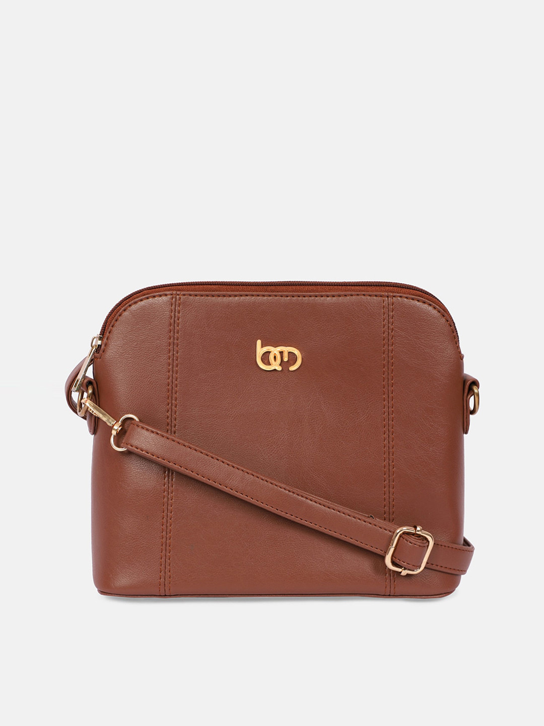

Bagsy Malone Brown PU Structured Sling Bag