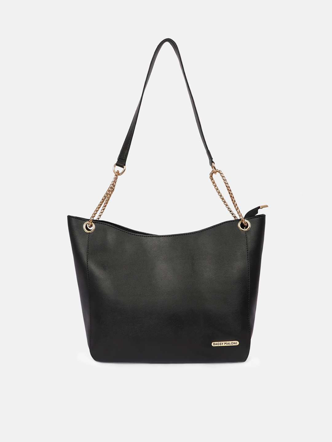 

Bagsy Malone Black PU Structured Shoulder Bag