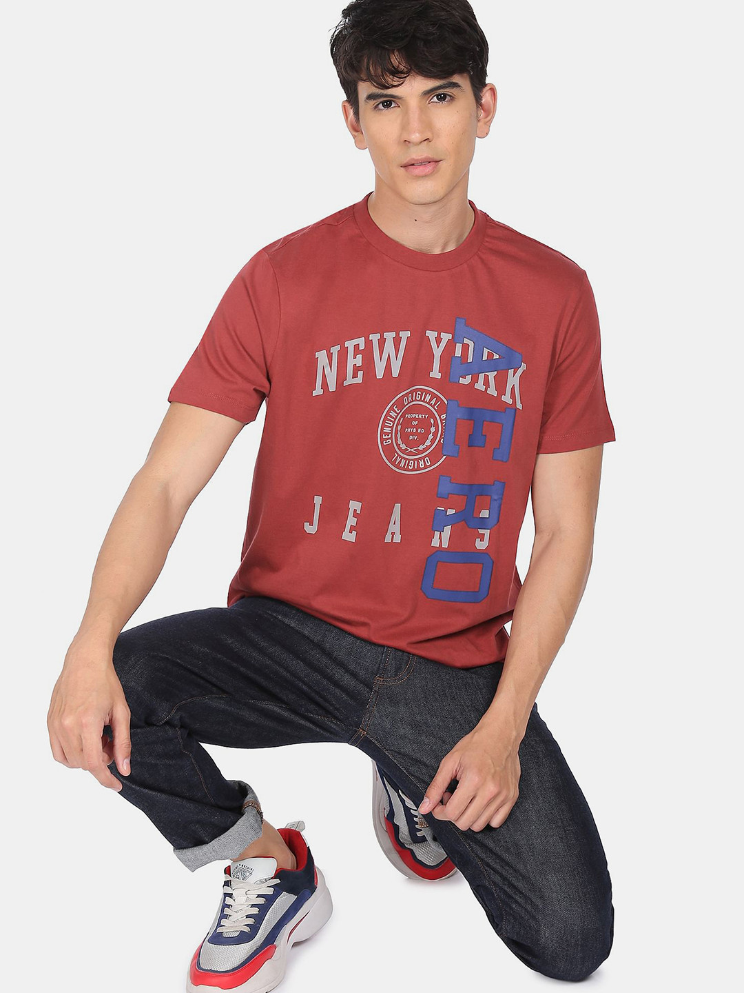 

Aeropostale Men Red Typography Printed T-shirt