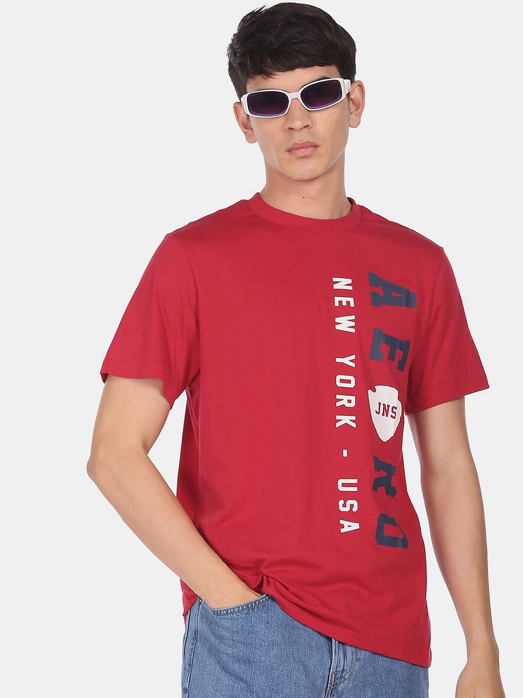 

Aeropostale Men Red Typography Printed T-shirt