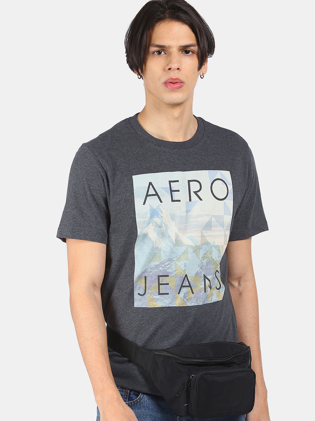 

Aeropostale Men Grey Printed T-shirt