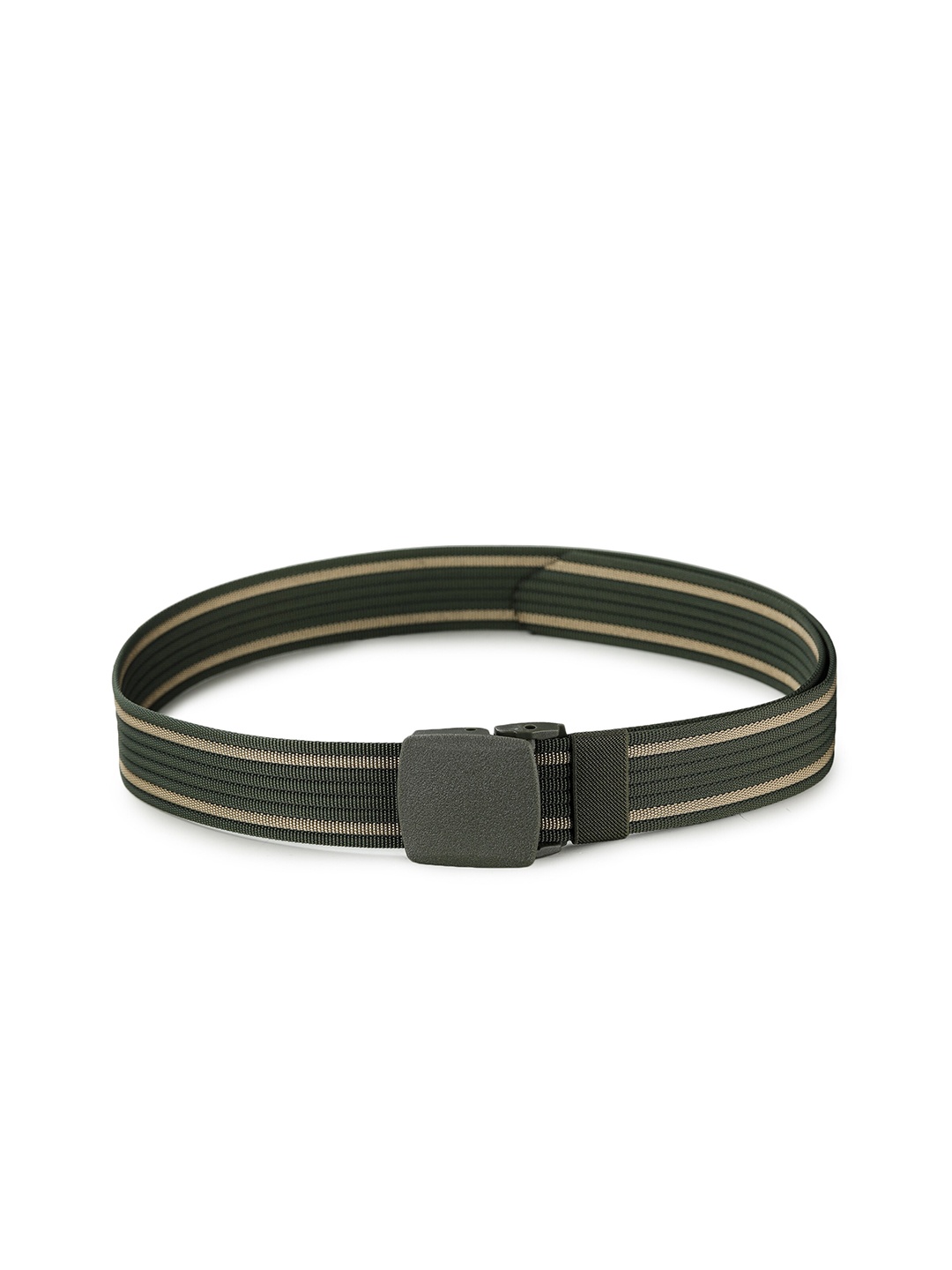 

Calvadoss Women Green & Beige Woven Design Canvas Belt
