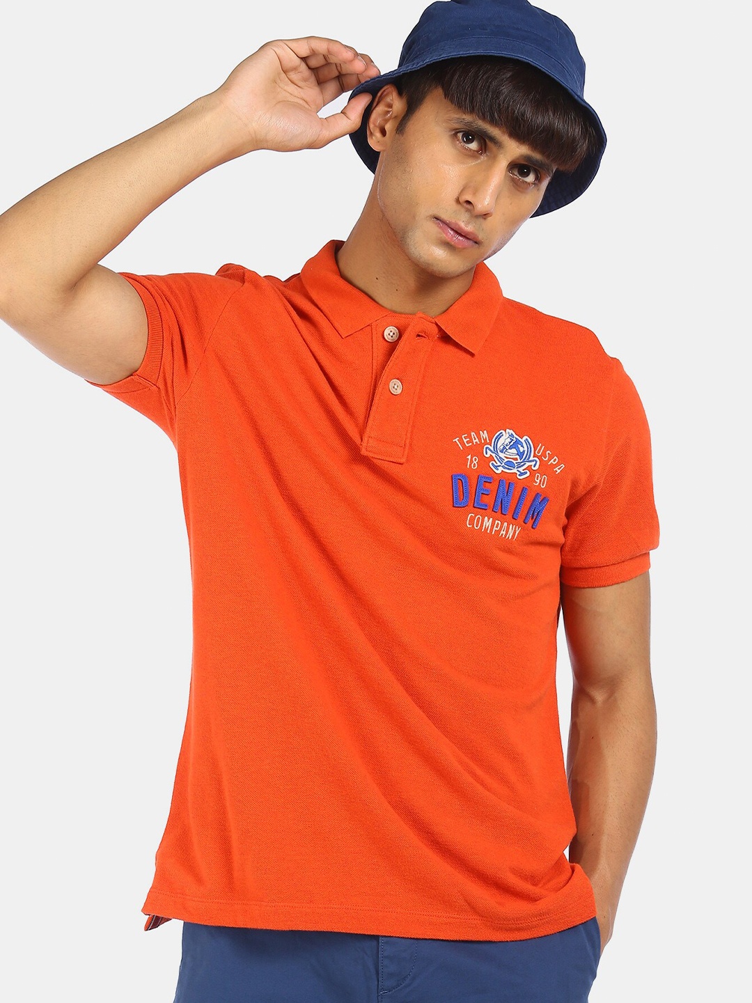 

U.S. Polo Assn. Denim Co. Men Red Polo Collar T-shirt