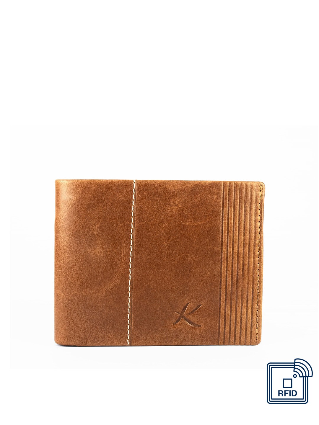 

Kastner Men Tan Leather Two Fold Wallet
