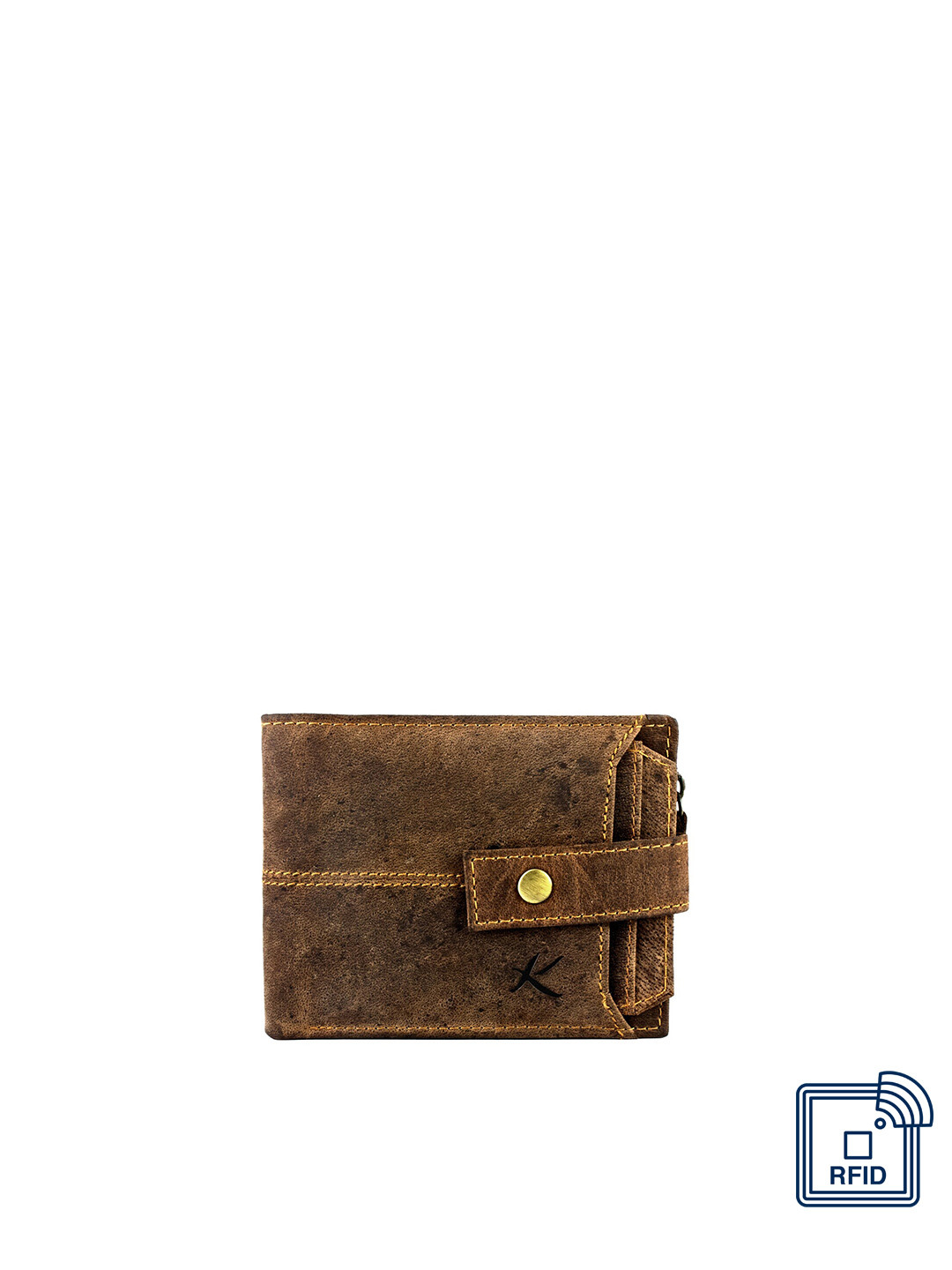 

Kastner Men Brown Textured Leather Two Fold Wallet