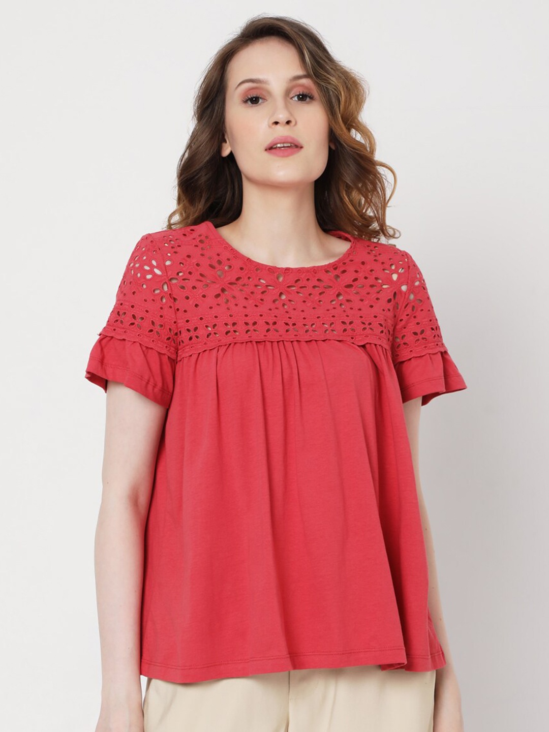 

Vero Moda Red & cayenne Regular Top