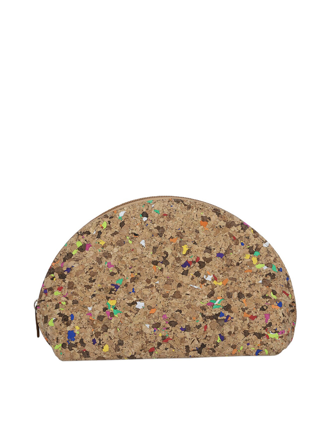 

BAOMI Gold-toned Geometric Pouch Range Textured Half Moon Clutch