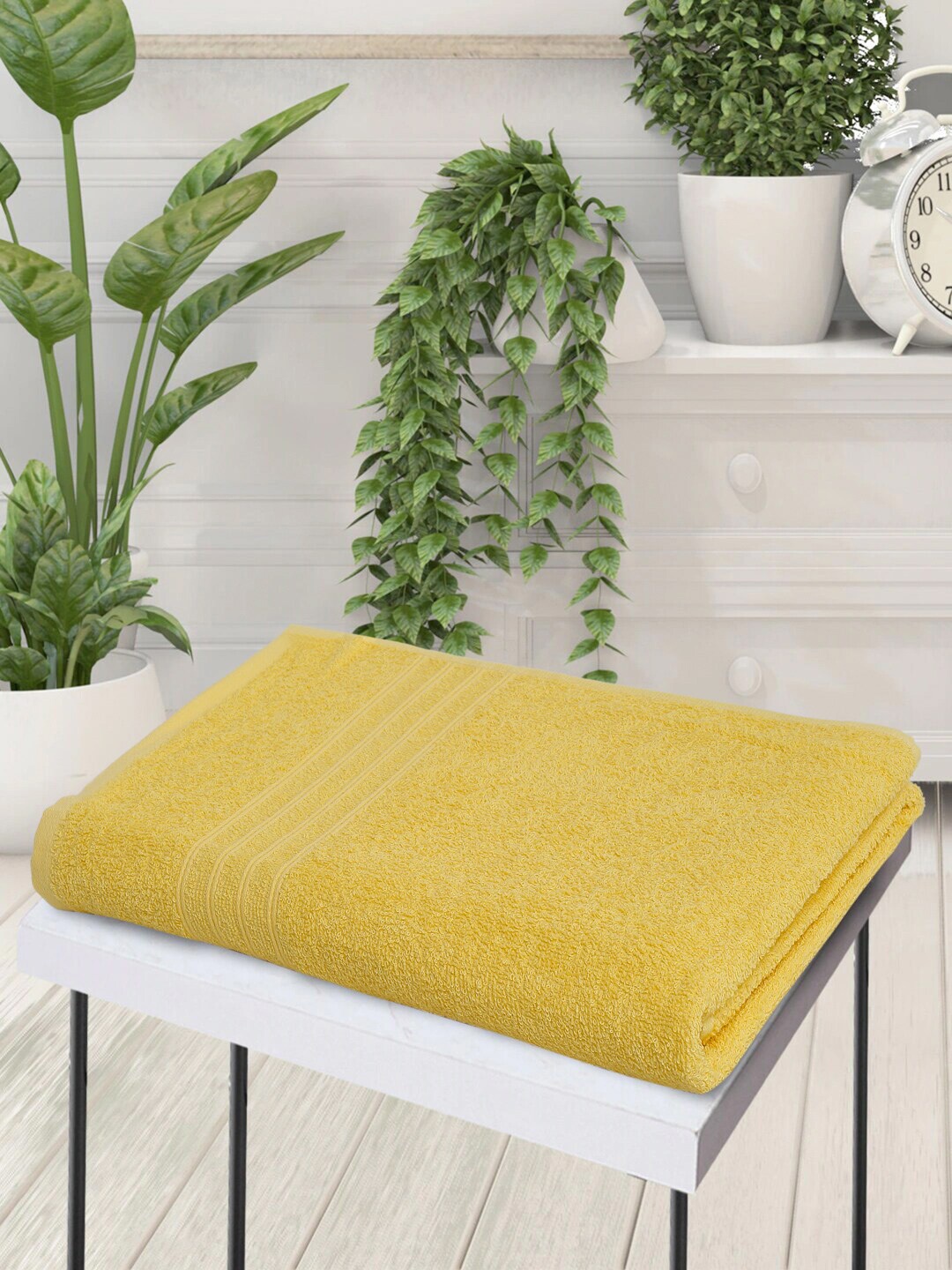 

Trident Yellow Solid 400 GSM Combed Cotton Bath Towel