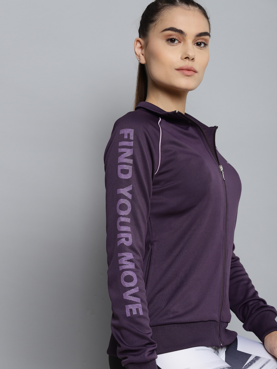 

Alcis Women Violet Typography Sporty Jacket