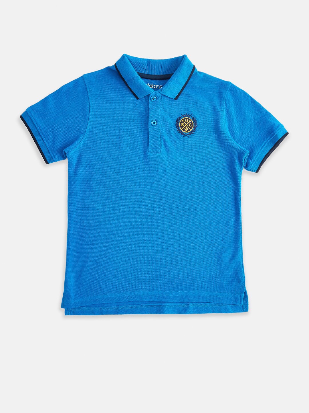 

Pantaloons Junior Boys Blue Polo Collar T-shirt