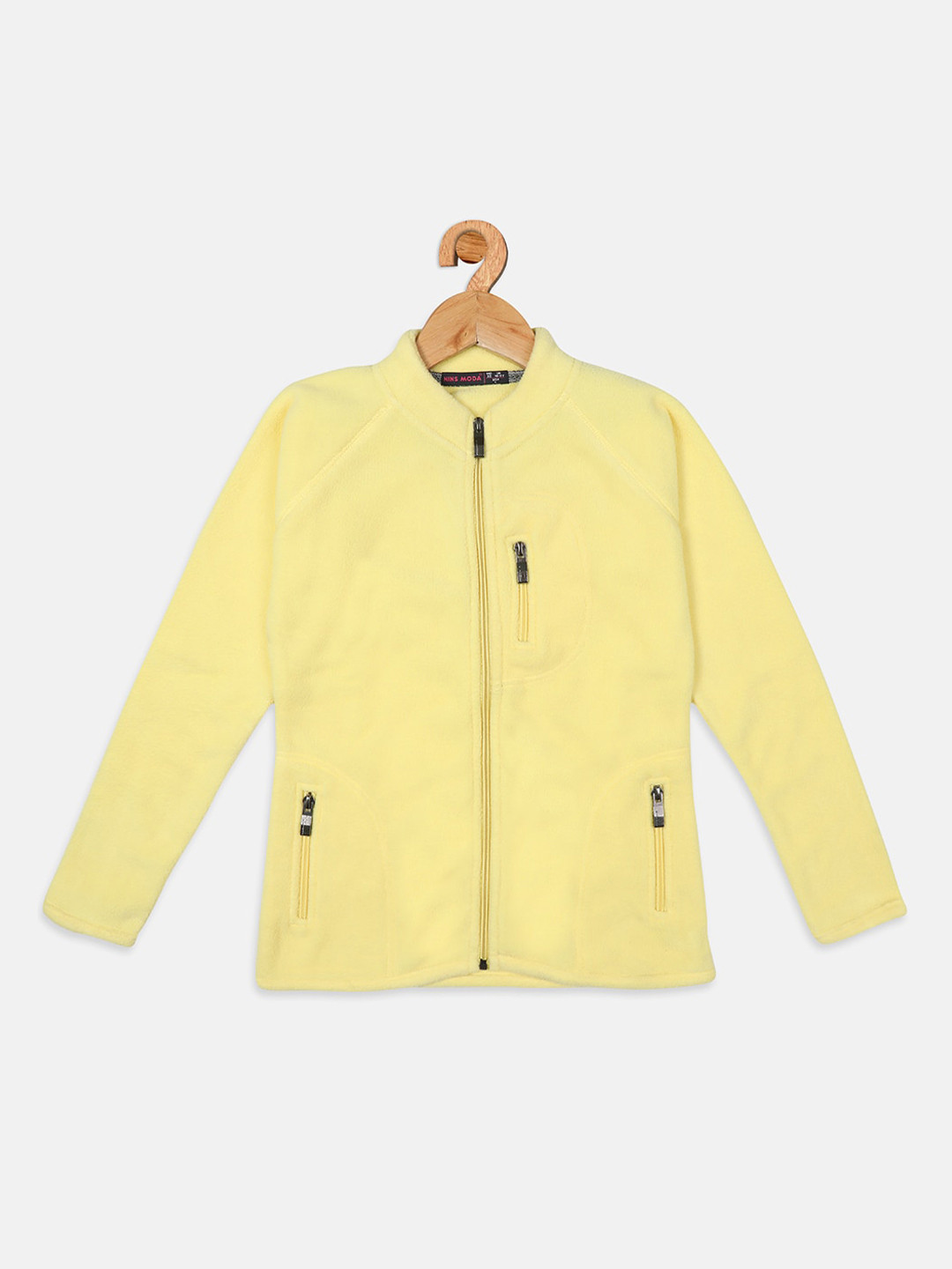 

Nins Moda Girls Yellow Solid Sweatshirt