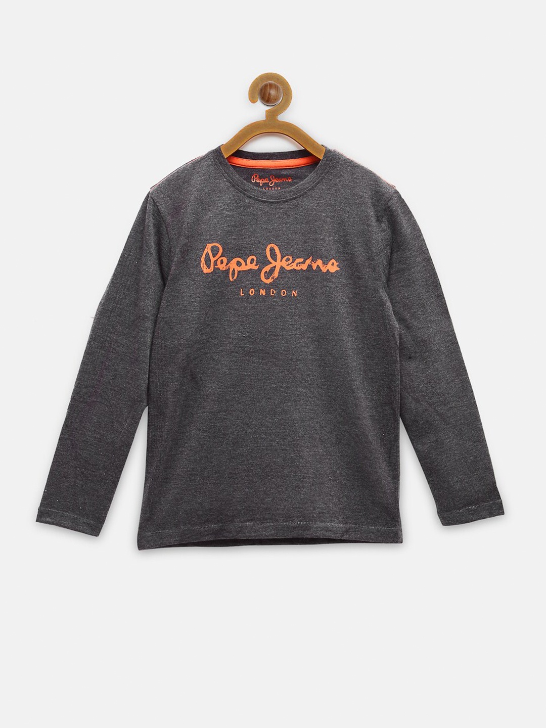

Pepe Jeans Boys Black Typography Printed Cotton Pure Cotton T-shirt
