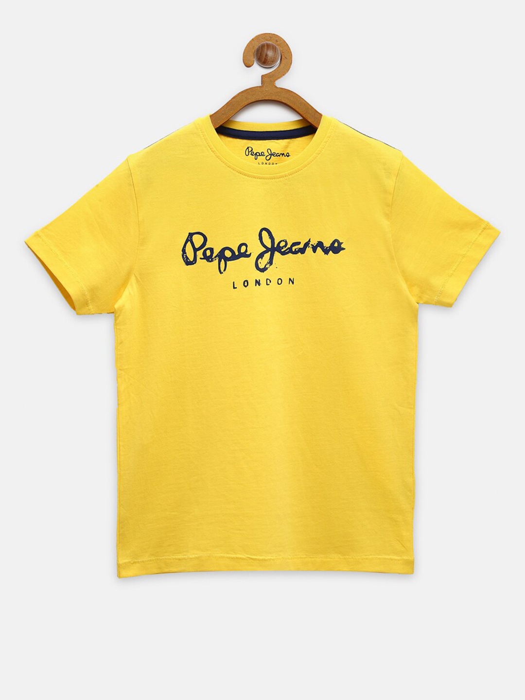 

Pepe Jeans Boys Yellow Typography Printed T-shirt