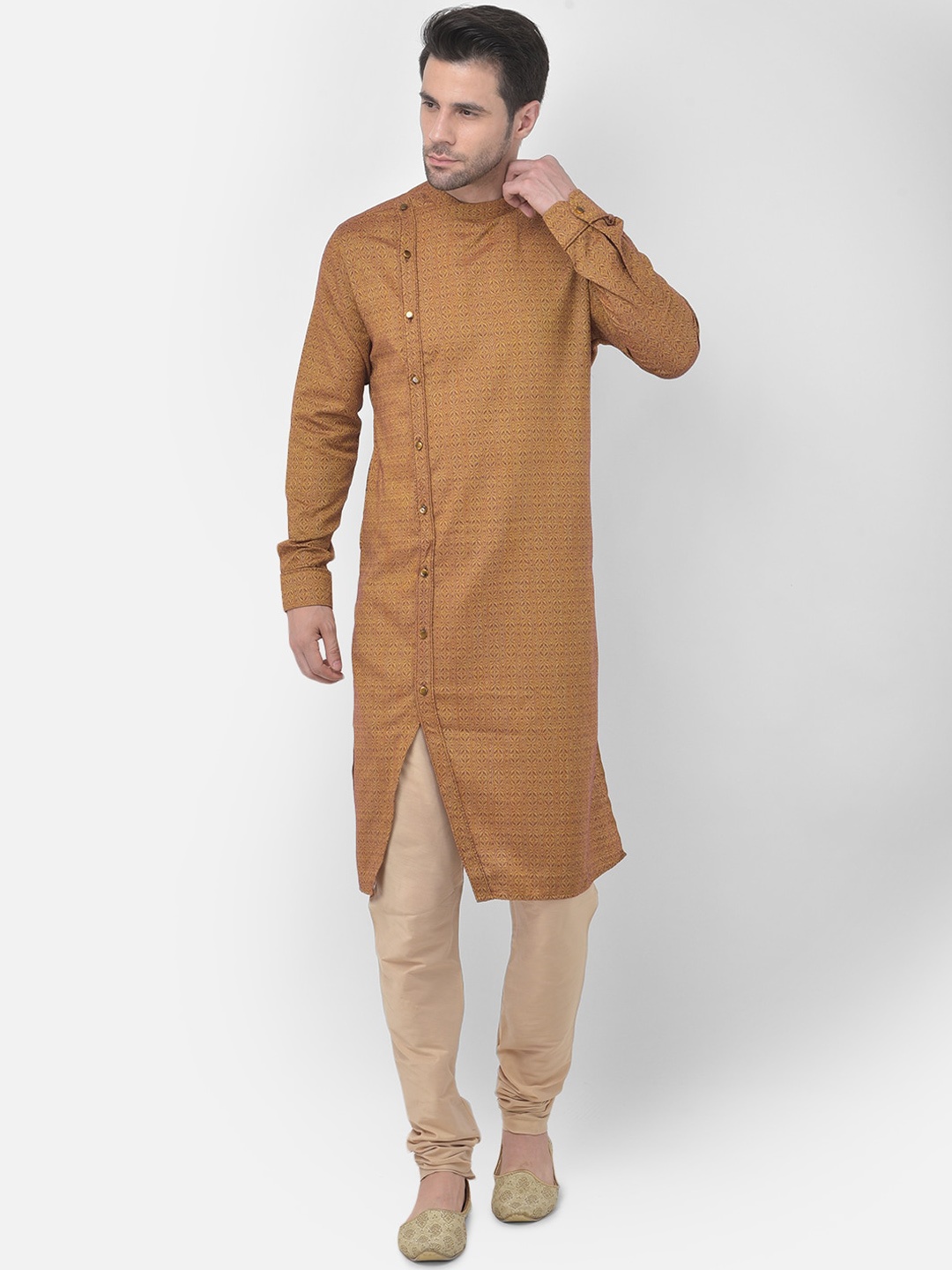 

TABARD Men Cotton Printed Kurta, Orange