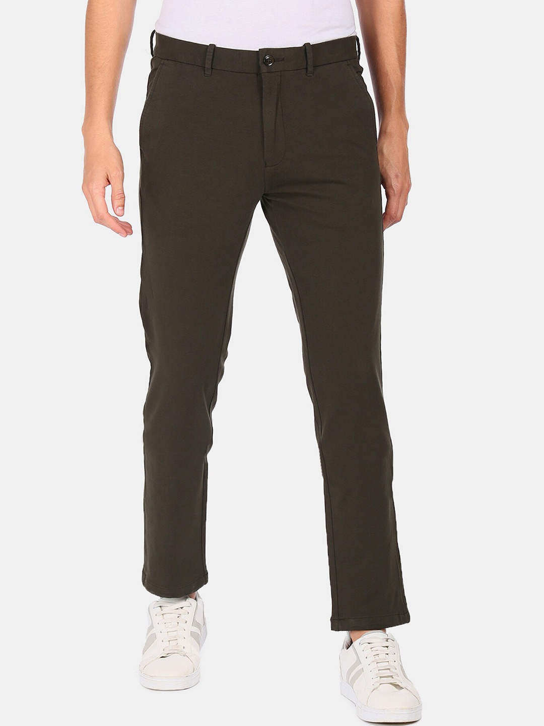 

Arrow Sport Men Olive Brown Trousers