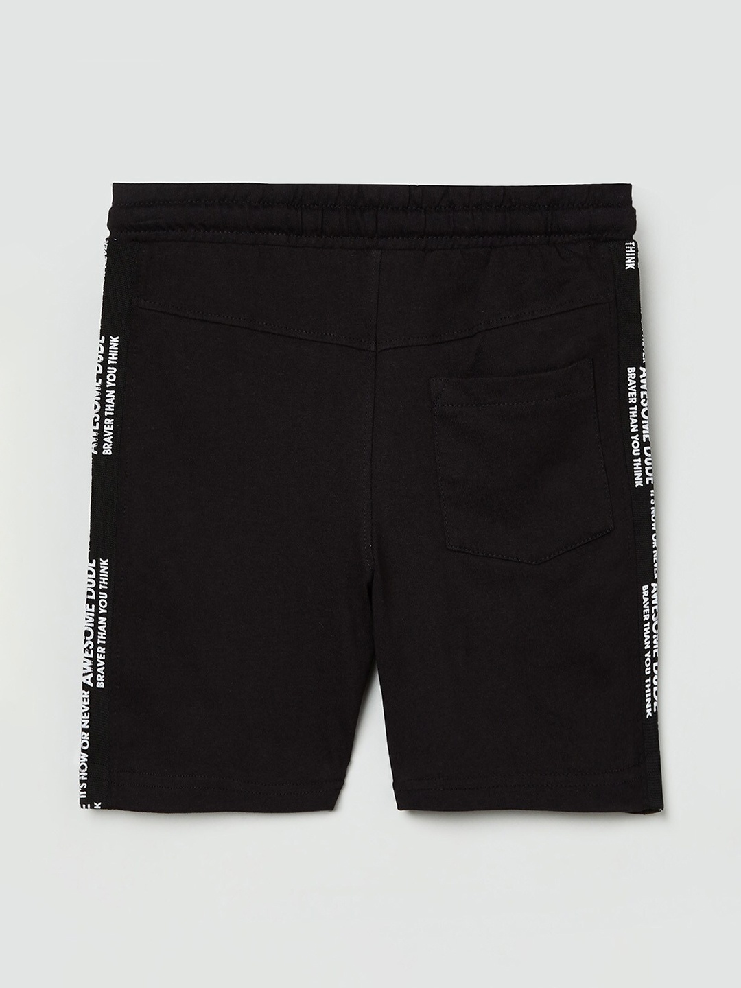 

max Boys Black Regular Cotton Shorts