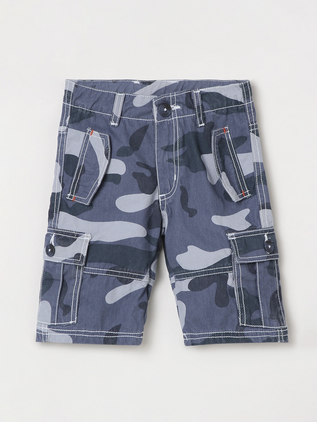 

max Boys Multicoloured Camouflage Printed Cargo Shorts, Multi